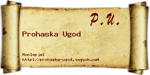 Prohaska Ugod névjegykártya